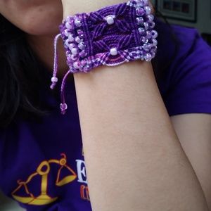 Hand braided macrame bracelet